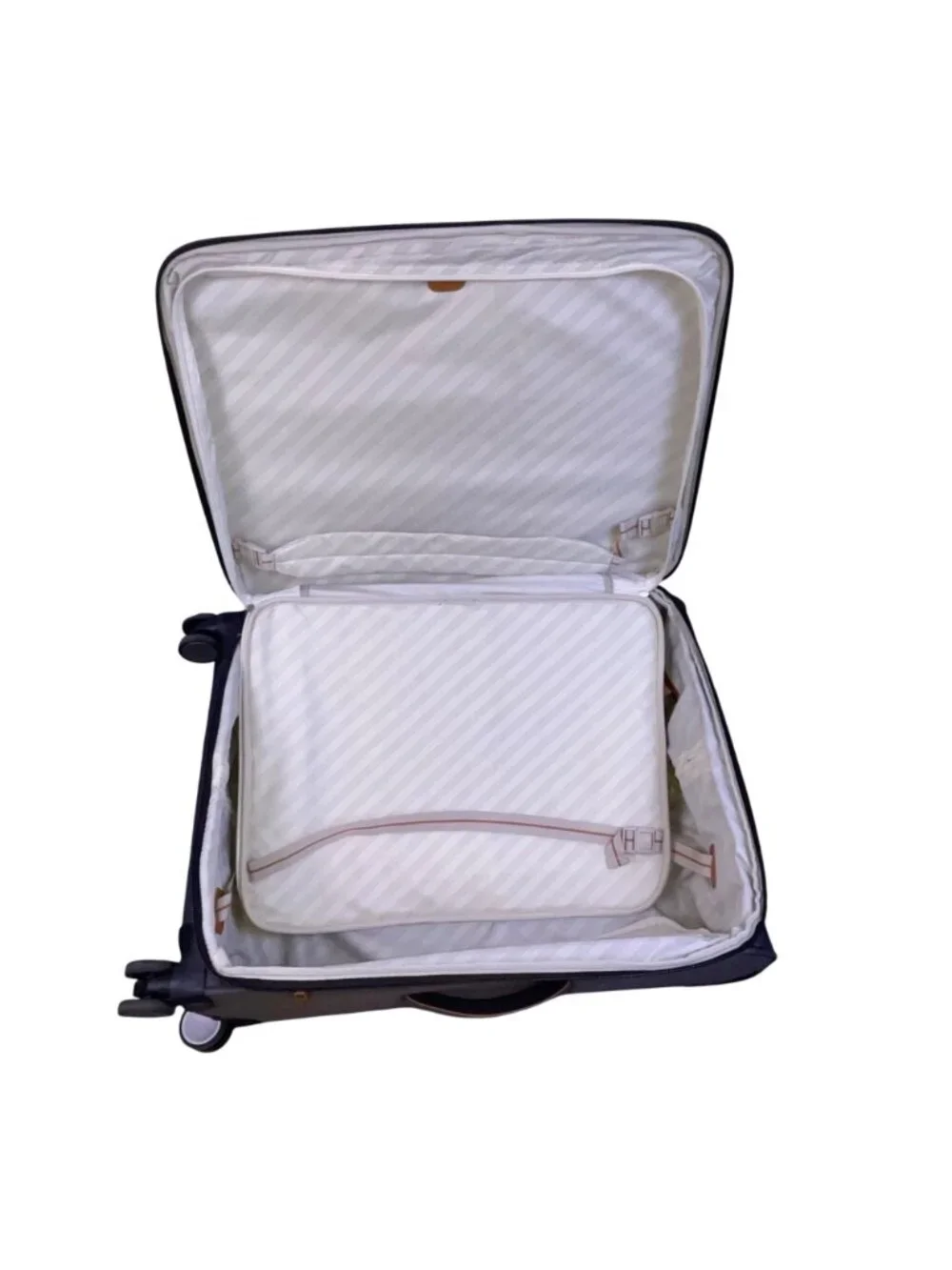 Ricardo Men’s Gray & Blue Blend Nylon 4-Wheel Spinner Expandable Travel Luggage